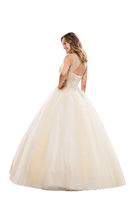 Anny Lee Sparkling Corset Ball Gown
