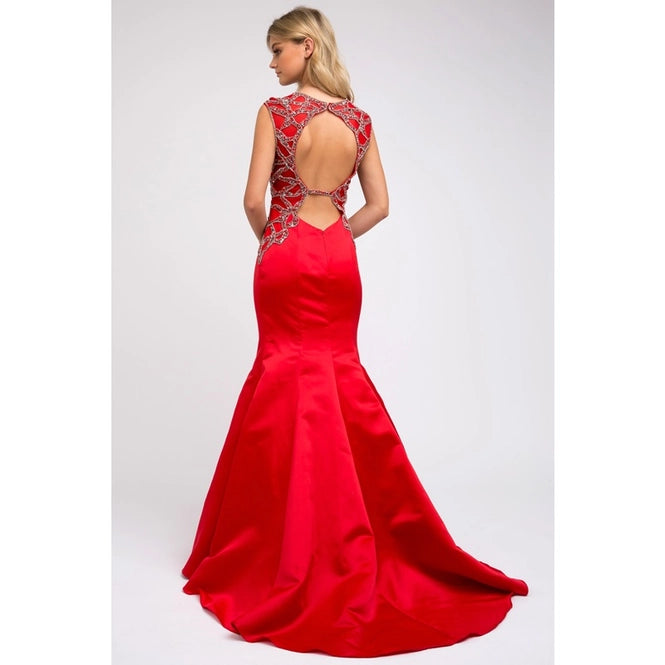 Juliet's Beads On Top Mermaid Prom Gown