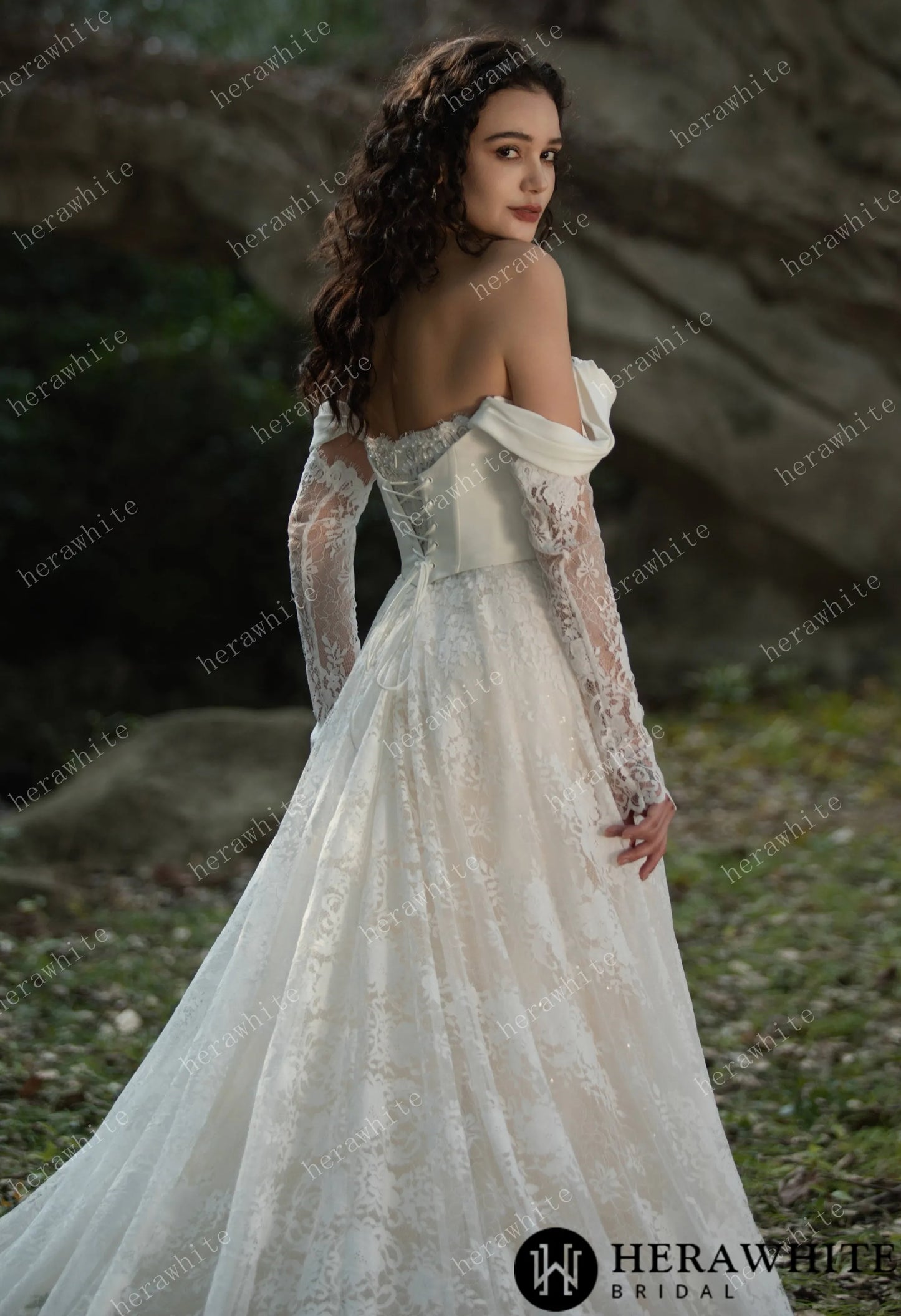 The Shantel Wedding Gown – Chantilly Lace Sweetheart Wedding Dress
