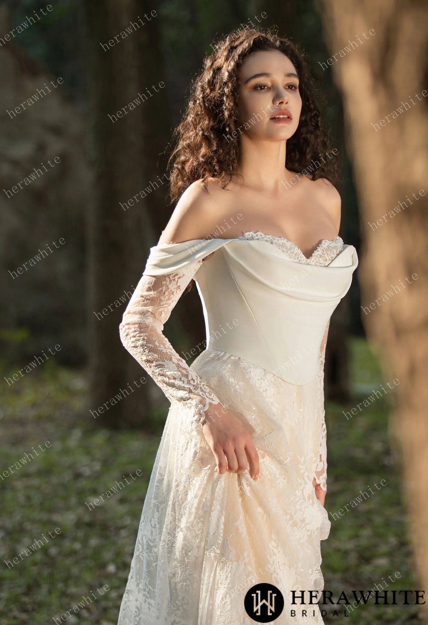 The Shantel Wedding Gown – Chantilly Lace Sweetheart Wedding Dress