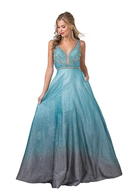 Any Lee's  Gradient A-Line Prom Dress