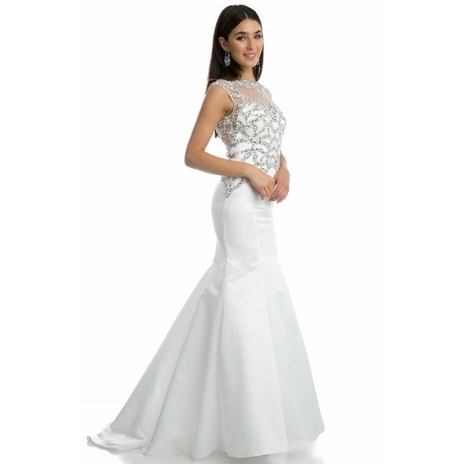 Juliet's Beads On Top Mermaid Prom Gown