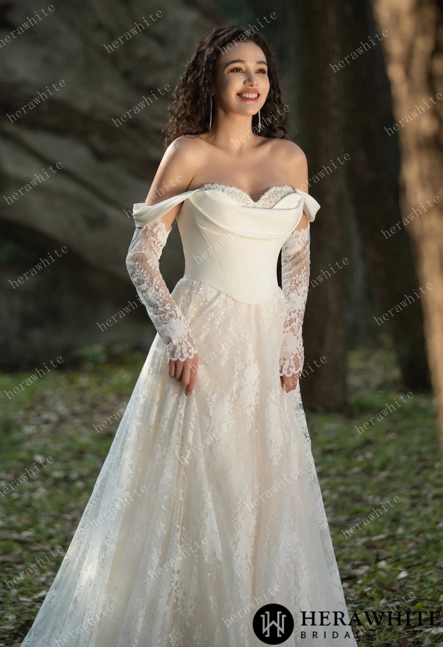 The Shantel Wedding Gown – Chantilly Lace Sweetheart Wedding Dress