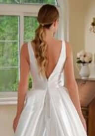 Traditional Mikado Silk A-Line Gown with Pockets