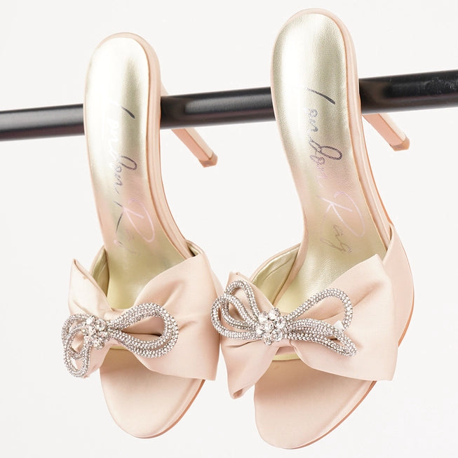 Crystal hot sale bow sandals