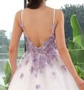 Lilac and Purple 3D Flower Lace Gown