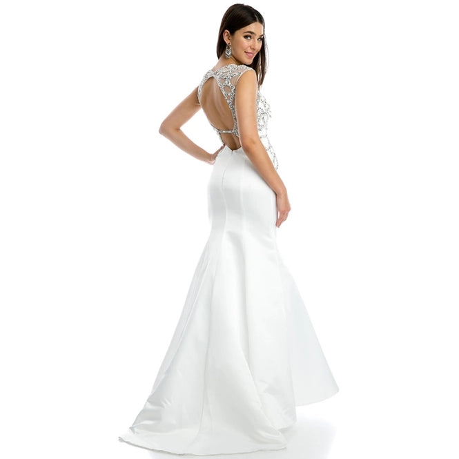 Juliet's Beads On Top Mermaid Prom Gown