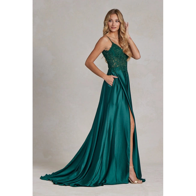 Noxanabel Dramatic Split Prom Dress
