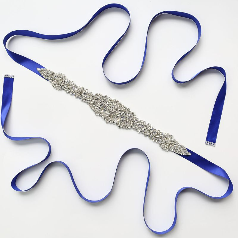 Romantic Rhinestone Ribbon Women's Dress Belt