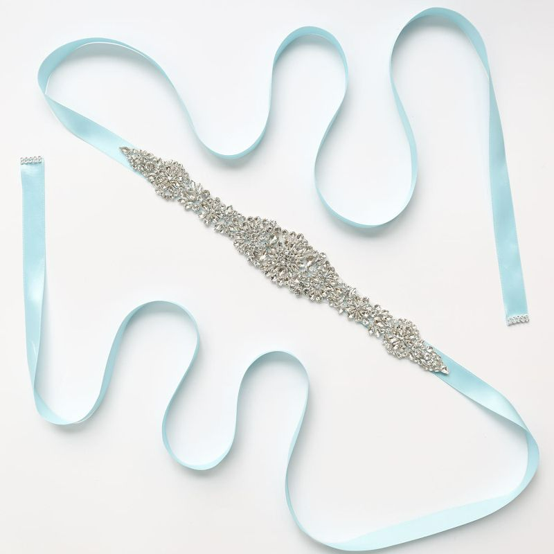 Romantic Rhinestone Ribbon Women's Dress Belt