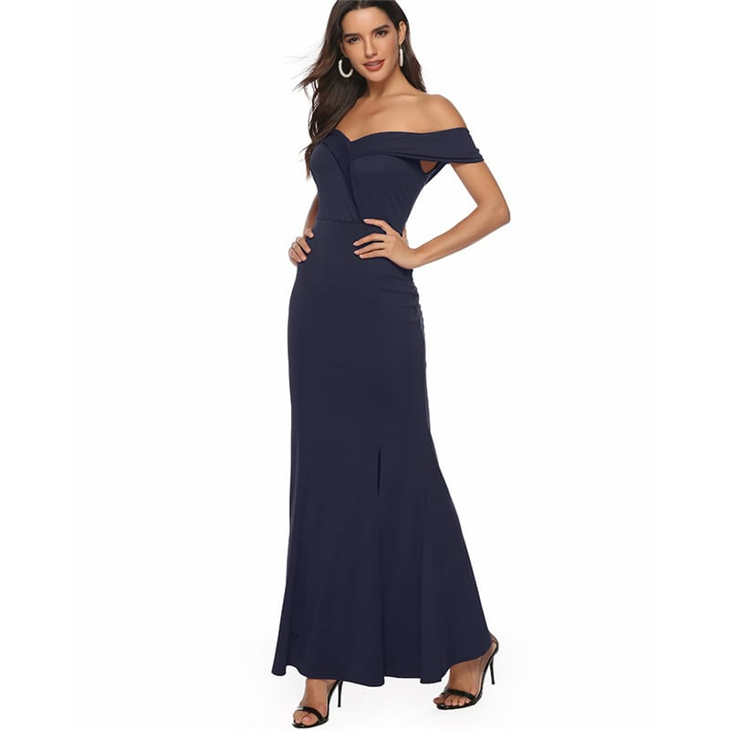 Off-The-Shoulder Silhouette Bridesmaid Dress