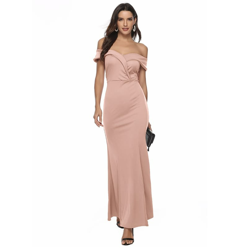 Off-The-Shoulder Silhouette Bridesmaid Dress