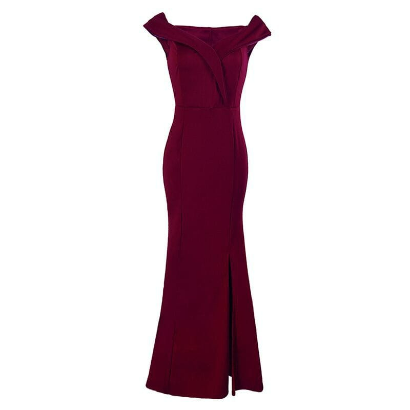 Off-The-Shoulder Silhouette Bridesmaid Dress