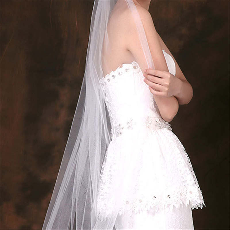 Bridal Classic Design Floor Length Wedding Veil
