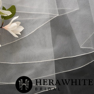 Herawhite Delicate Pipping Edge Wedding Veil