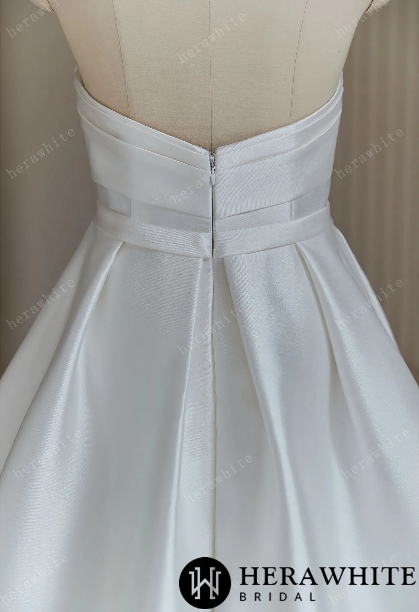 Unique A Line Mikado Sweetheart Wedding Dress with Ruching