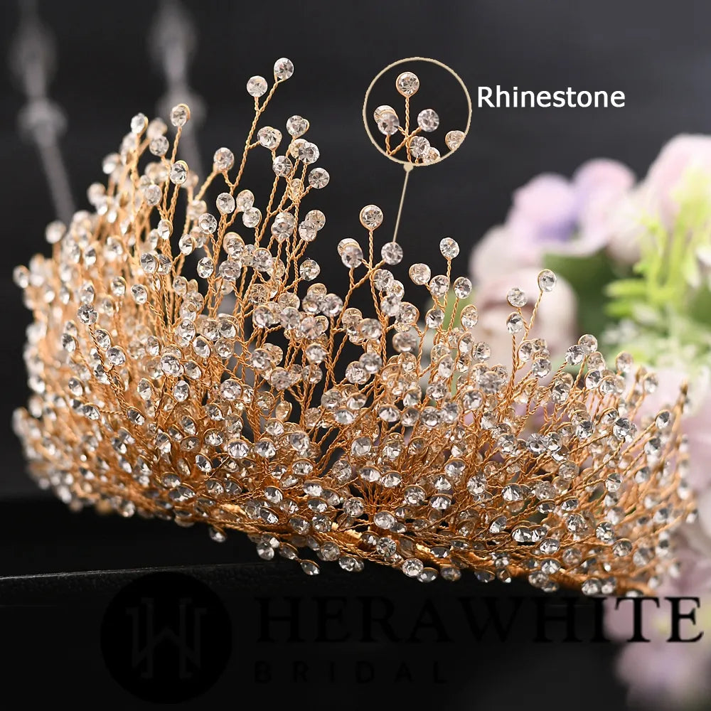 Luxury Glittering Rhinestones Bridal Crown