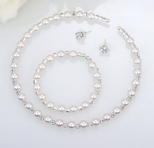 Bridal Diamonds and Pearls 3 Set Suite