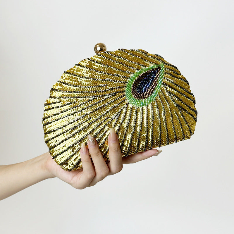 Women's Vintage Beaded Clutch Bag