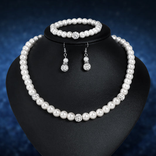 Simply Pearls With Sparkle 3-Piece Bridal Set