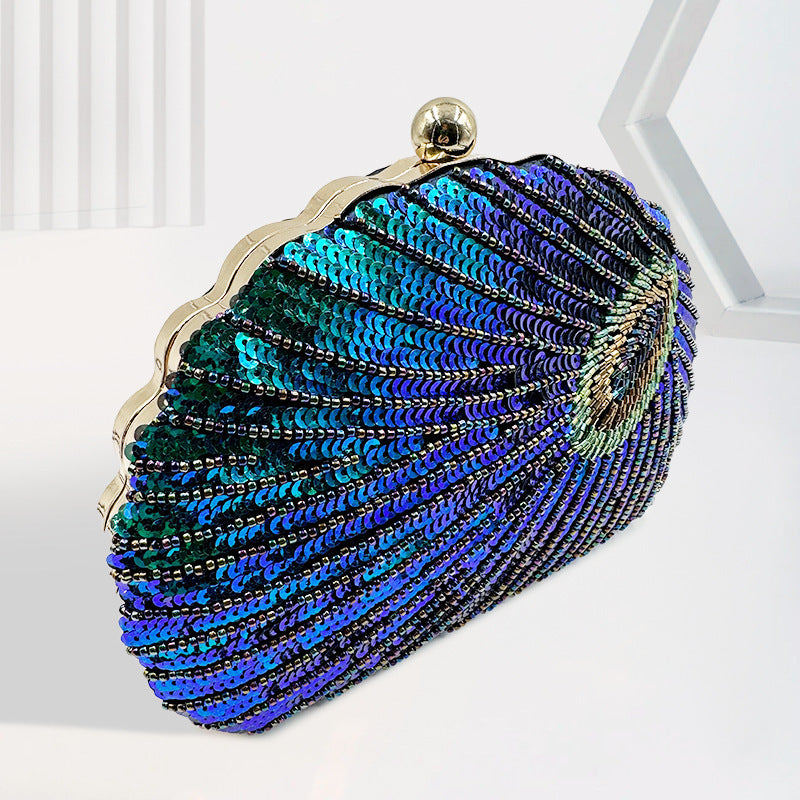 Women's Vintage Beaded Clutch Bag