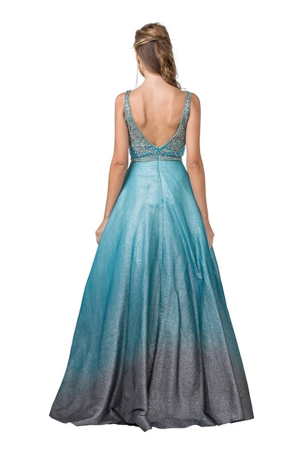 Any Lee's  Gradient A-Line Prom Dress