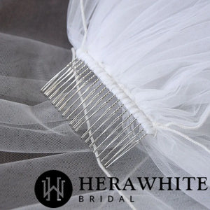 Herawhite Delicate Pipping Edge Wedding Veil
