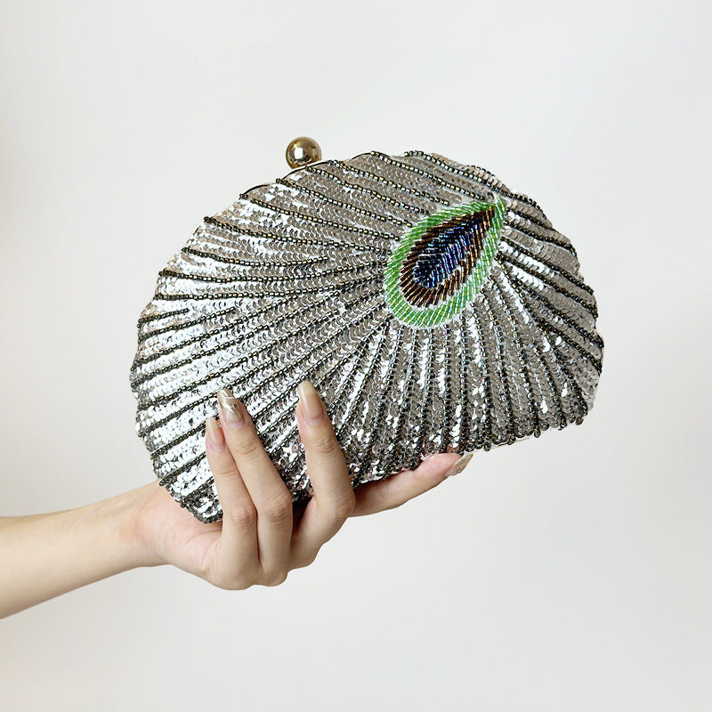 Women's Vintage Beaded Clutch Bag