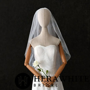 Herawhite Delicate Pipping Edge Wedding Veil