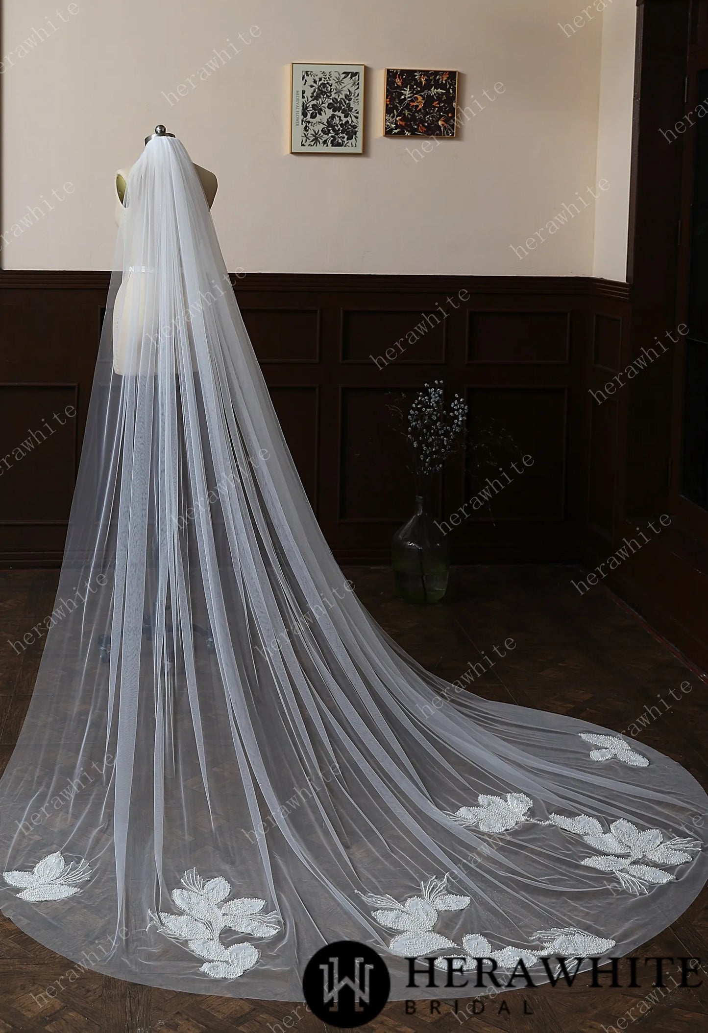 Simplicity Cathedral Length Lace Bridal Veil