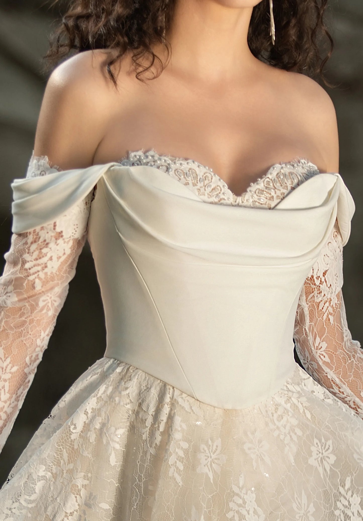 The Shantel Wedding Gown – Chantilly Lace Sweetheart Wedding Dress