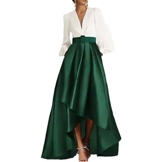 Women's Fashionable and Elegant V-neck Evening Dress