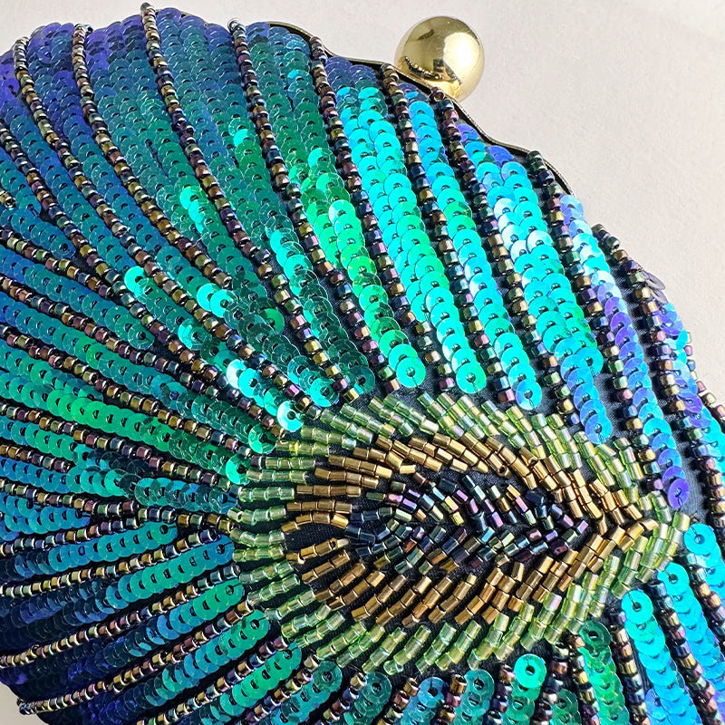 Women's Vintage Beaded Clutch Bag