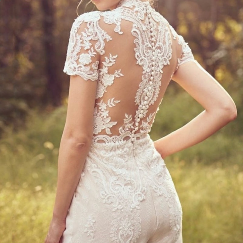 Tiana Bridal Pant Suit – Modern White Wedding Pant Suit for Brides

