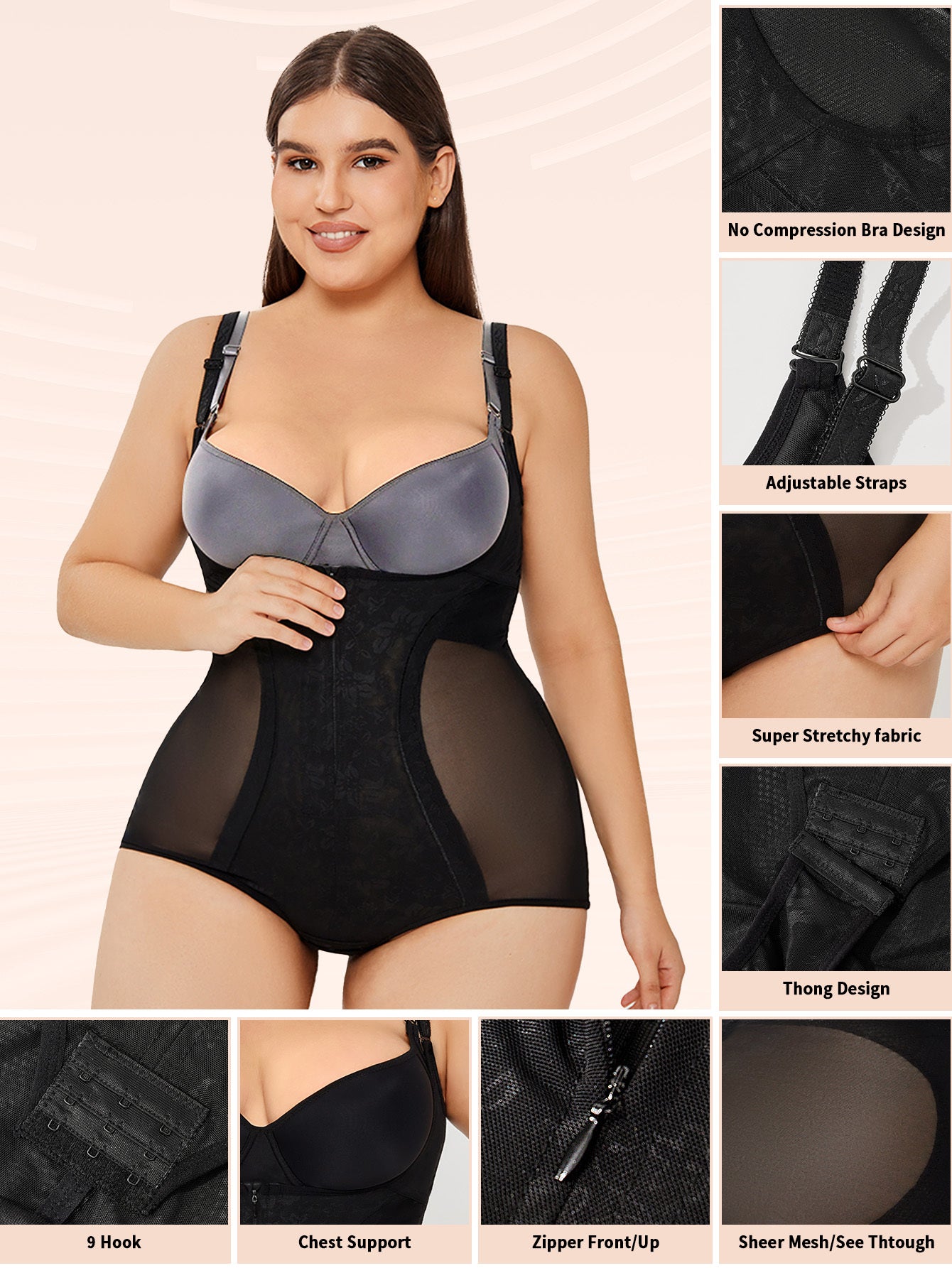 Shapewear Bodysuit Tummy Control Body Shaper