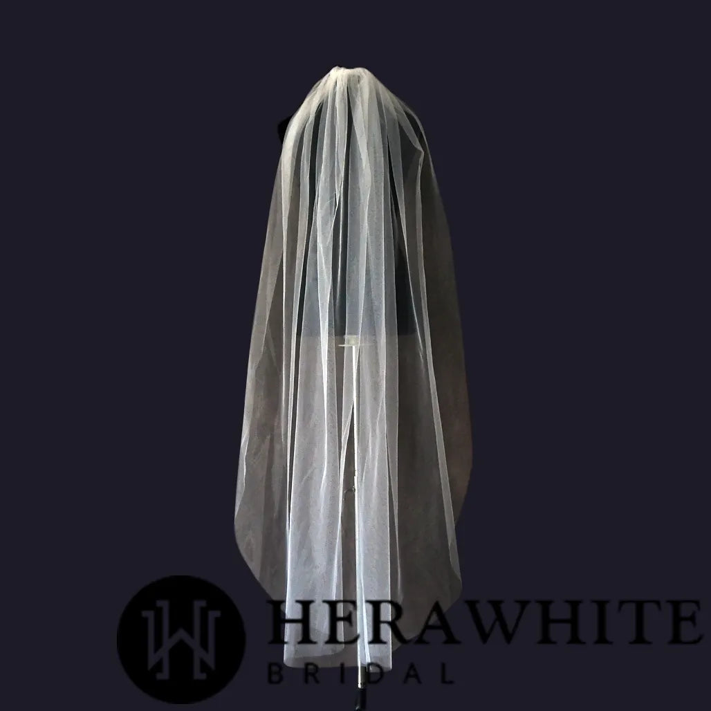 Herawhite Raw Edge Ivory Bridal Veil