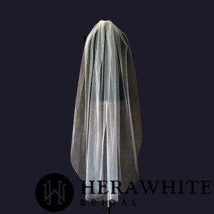 Herawhite Raw Edge Ivory Bridal Veil