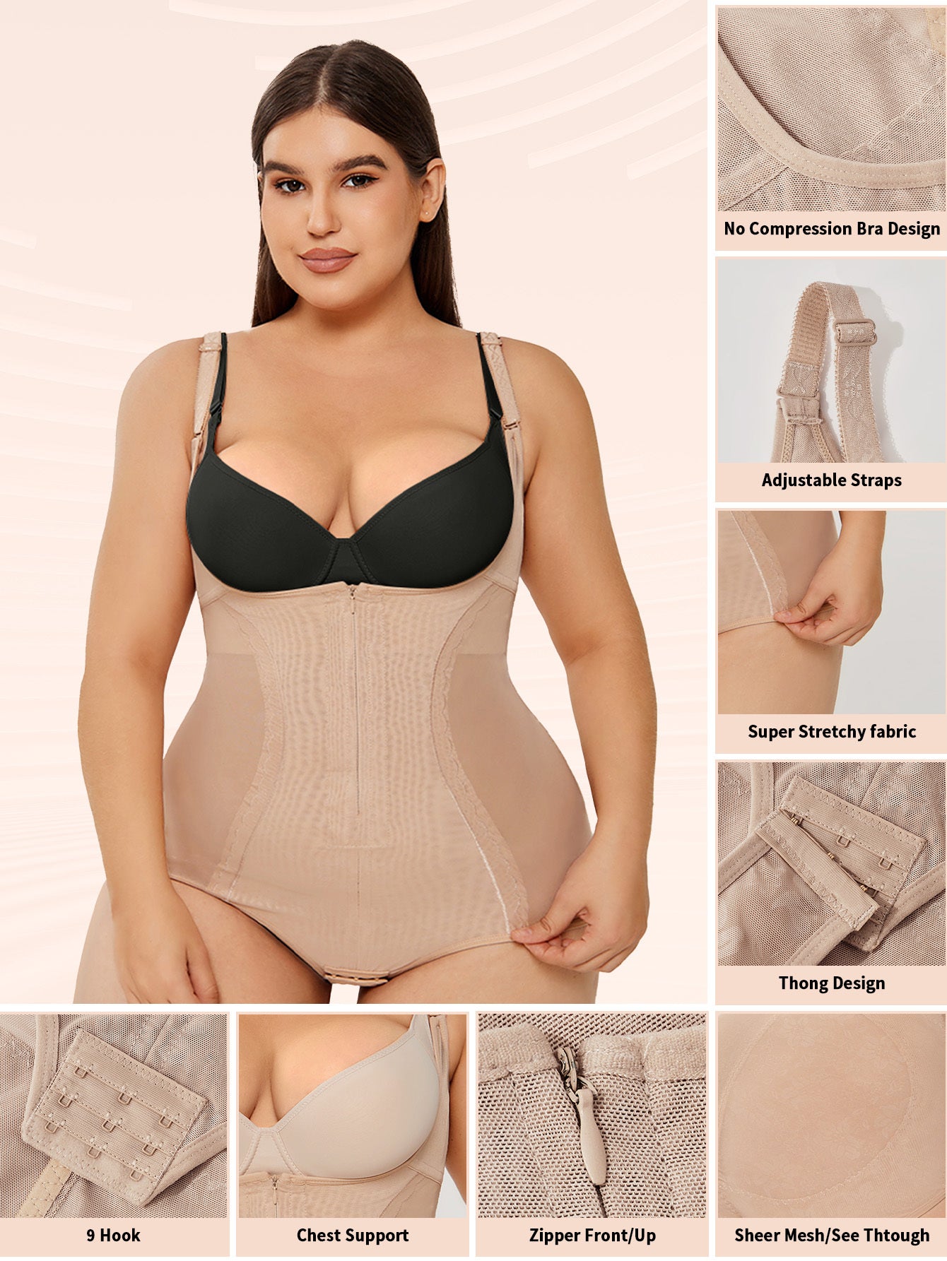 Shapewear Bodysuit Tummy Control Body Shaper