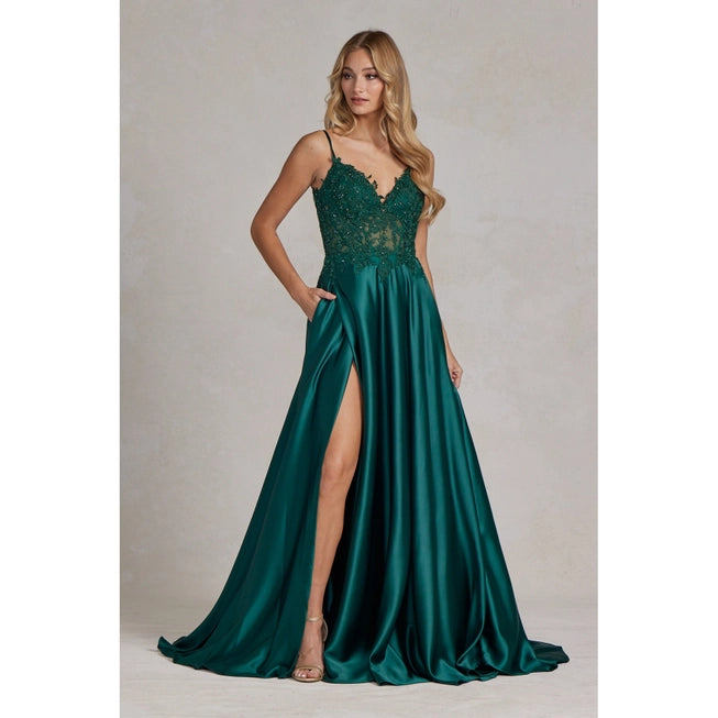 Noxanabel Dramatic Split Prom Dress