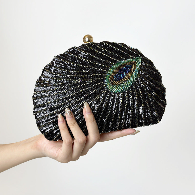 Women's Vintage Beaded Clutch Bag