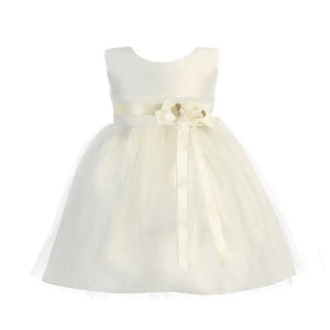 Wedding Flower Girl Dress Classic Satin Tulle