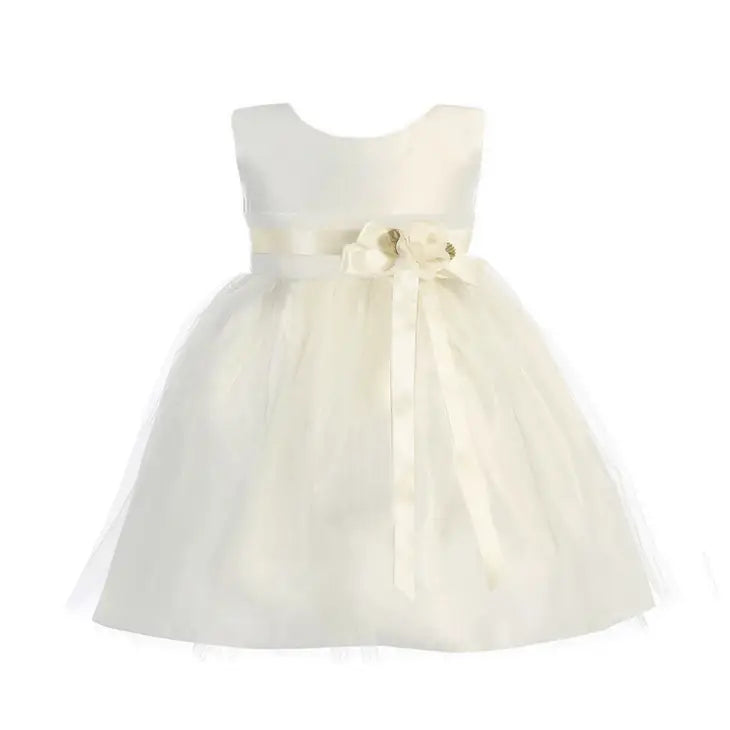 Wedding Flower Girl Dress Classic Satin Tulle