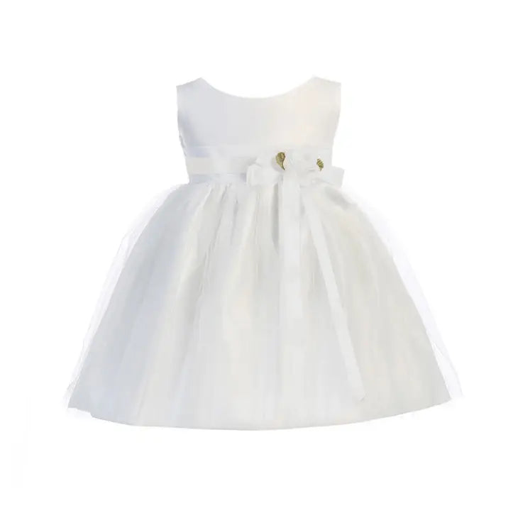 Wedding Flower Girl Dress Classic Satin Tulle