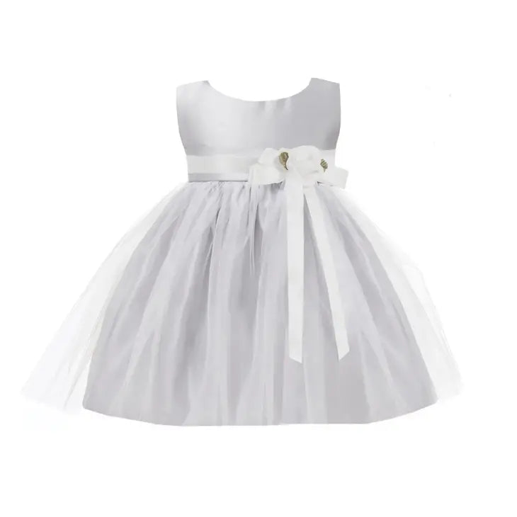 Wedding Flower Girl Dress Classic Satin Tulle