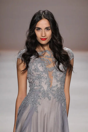 Eilidh Chiffon Lace Wedding or Party Gown