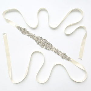 Romantic Rhinestone Ribbon Women's Dress Belt