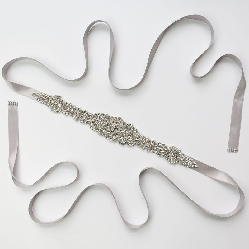 Romantic Rhinestone Ribbon Women's Dress Belt