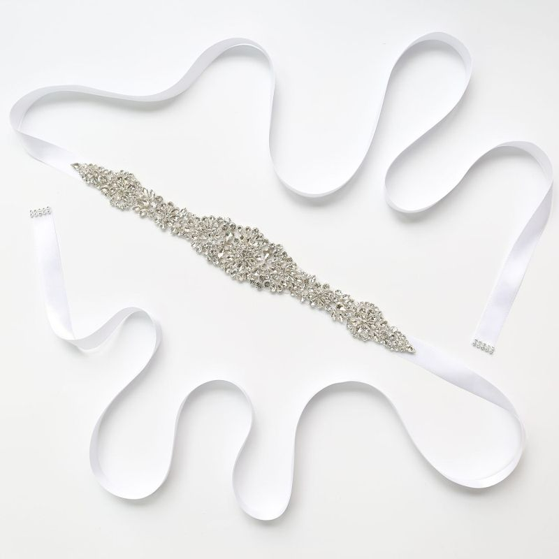 Romantic Rhinestone Ribbon Women's Dress Belt