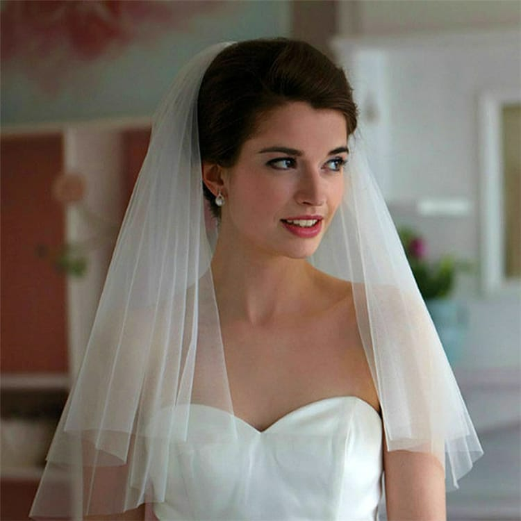 Retro Style Doubled Layer Wedding Veil
