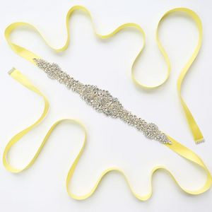 Romantic Rhinestone Ribbon Women's Dress Belt